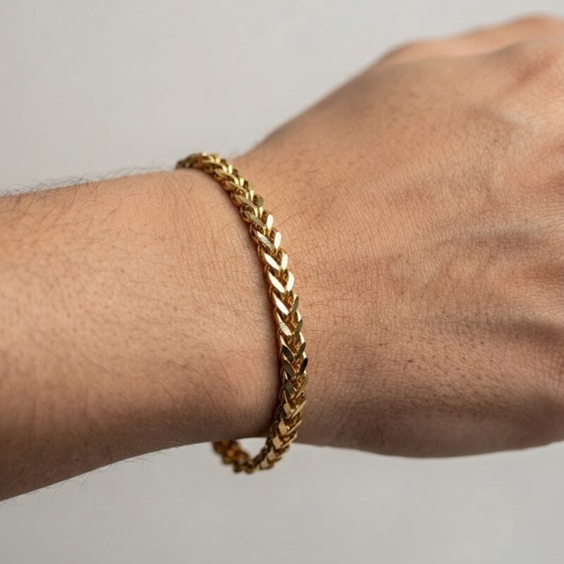 Pulseira escama grande em aço inoxidável premium atacado
