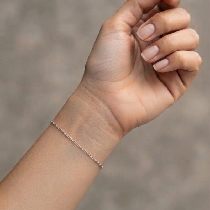 Pulseira cadeadinho P em aço inoxidável premium
