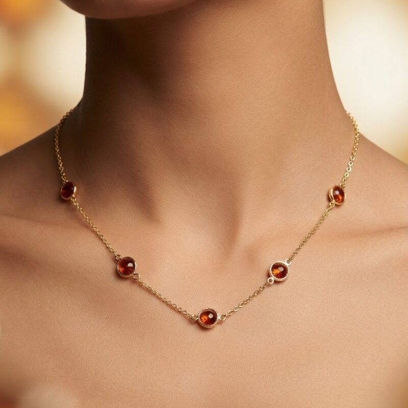 Choker 35cm cravejado fecho cadeado banhado ouro 18k premium